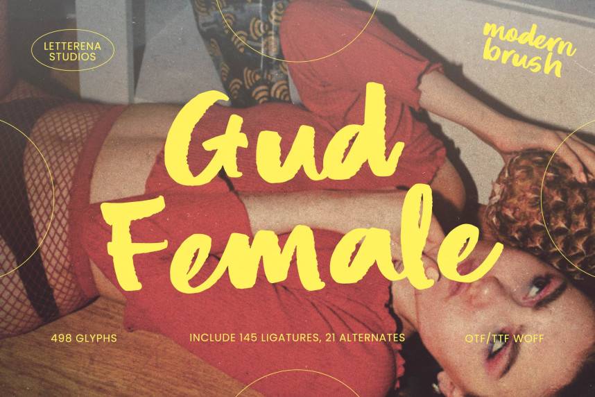 Gud Female – Modern Brush 花体英文 英文字体免费下载