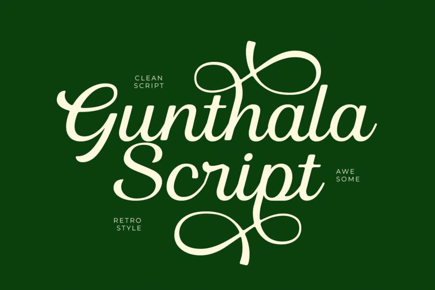 index Gunthala Script 花体英文 英文字体免费下载
