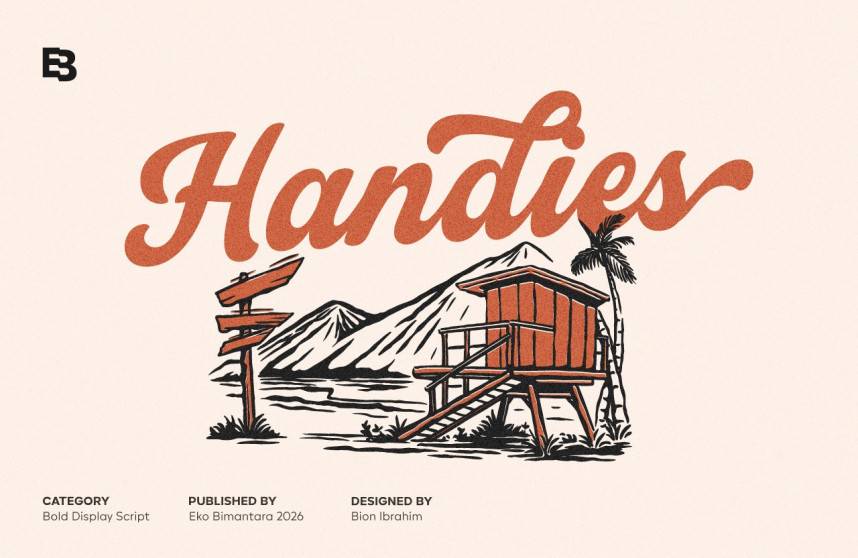 index Handies Script 花体英文 英文字体免费下载