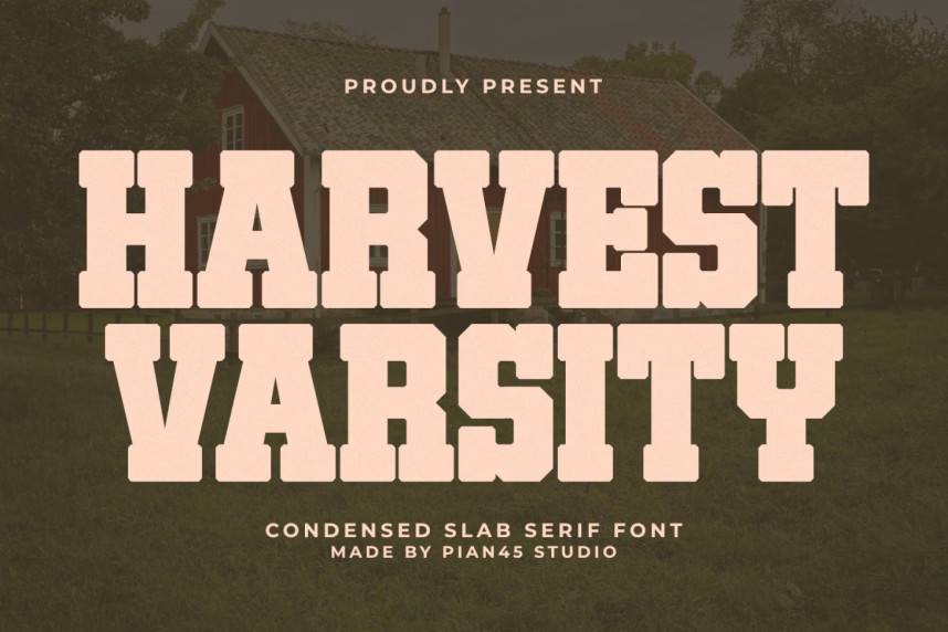 index Harvest Varsity – Slab Serif 衬线字体 英文字体免费下载