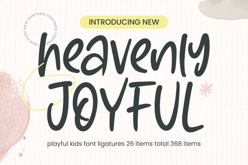 index Heavenly Joyful – Playful Kids 花体英文 英文字体免费下载