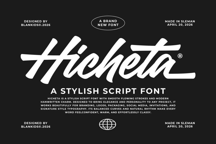 index Hicheta Script 花体英文 英文字体免费下载