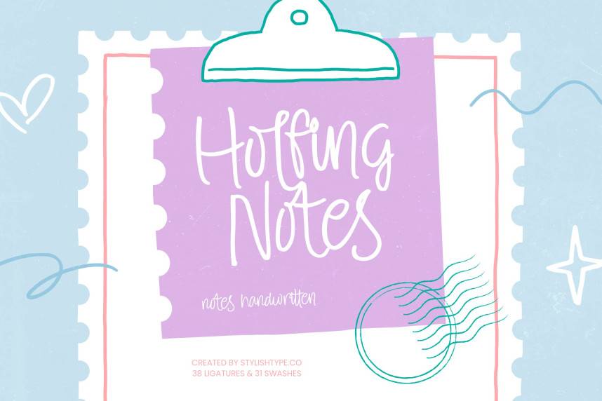 index Holfing Notes – Notes Handwritten 花体英文 英文字体免费下载