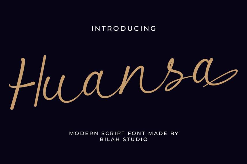 index Huansa Modern Script 英文手写 英文字体免费下载