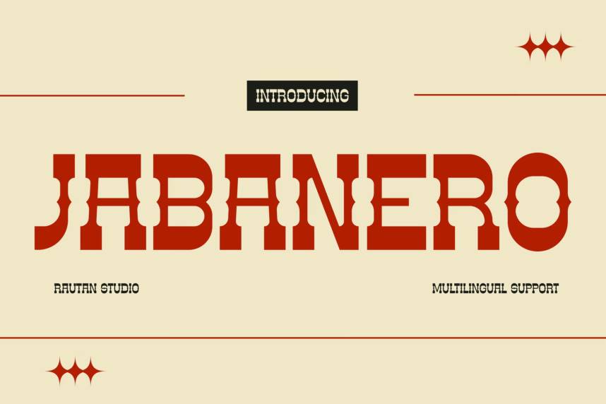 index Jabanero 哥特式 英文字体免费下载