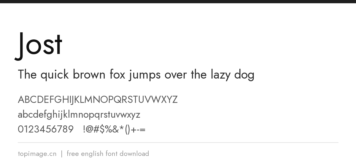 index Jost 现代无衬线 英文字体免费下载