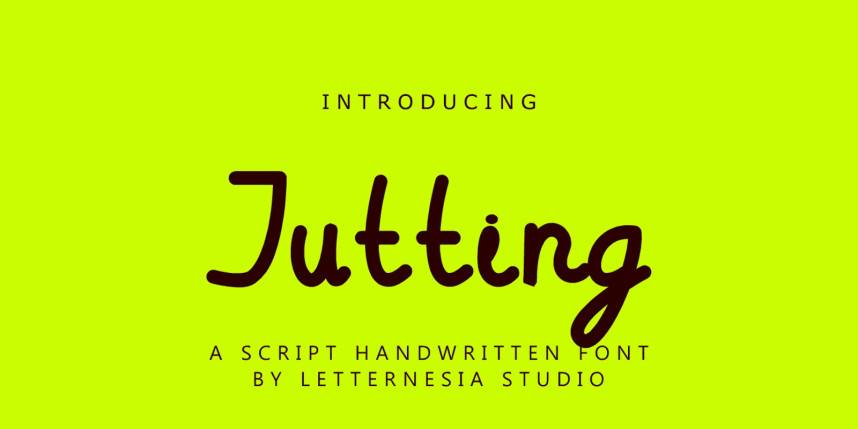 index Jutting Script 英文手写 英文字体免费下载