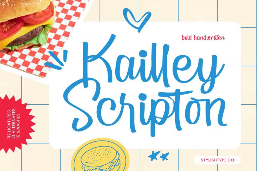 index Kailley Scripton – Bold Handwritten 英文手写 英文字体免费下载
