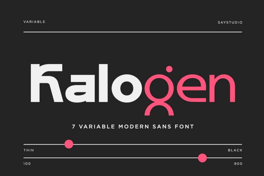 index Kalogen 现代无衬线 英文字体免费下载