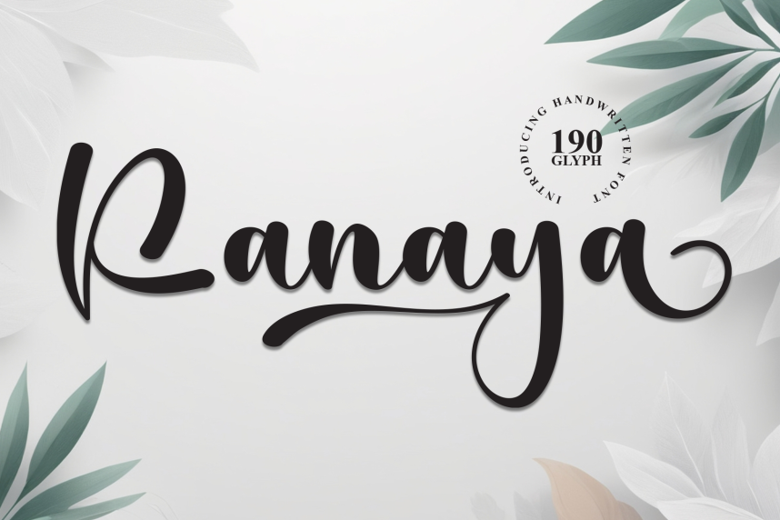 index Kanaya Calligraphy Script 英文手写 英文字体免费下载