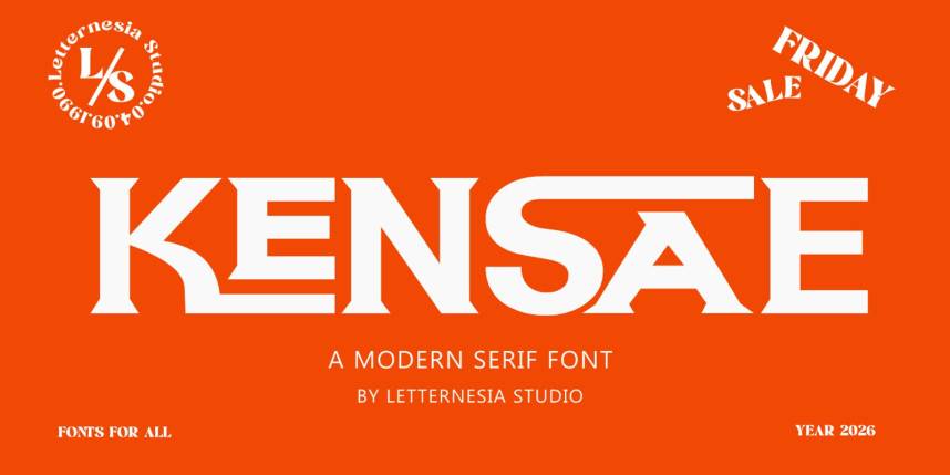 index Kensae 衬线字体 英文字体免费下载