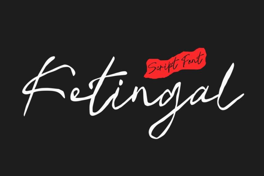 index Ketingal Script 花体英文 英文字体免费下载