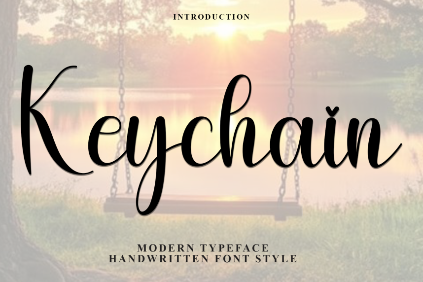 index Keychain Display Script 花体英文 英文字体免费下载