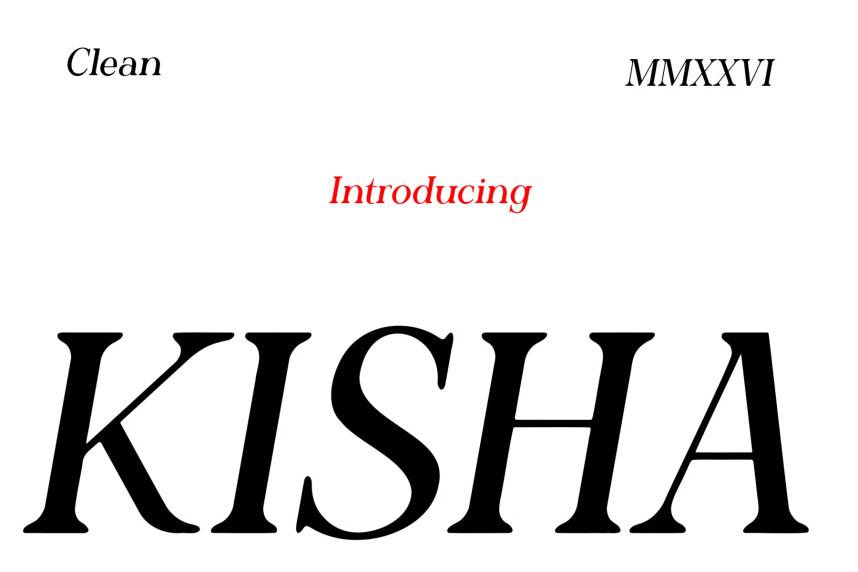 KISHA 展示字体 英文字体免费下载