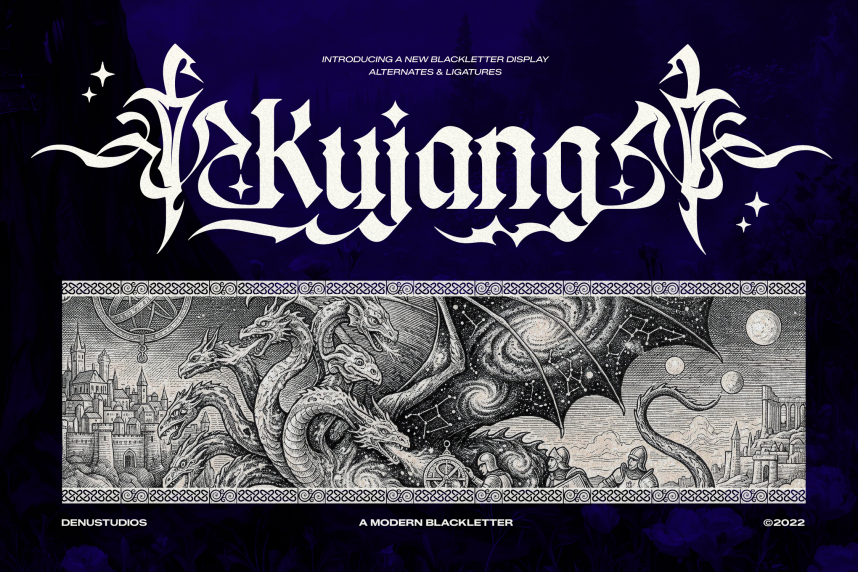 Kujang | Modern Blackletter 哥特式 英文字体免费下载