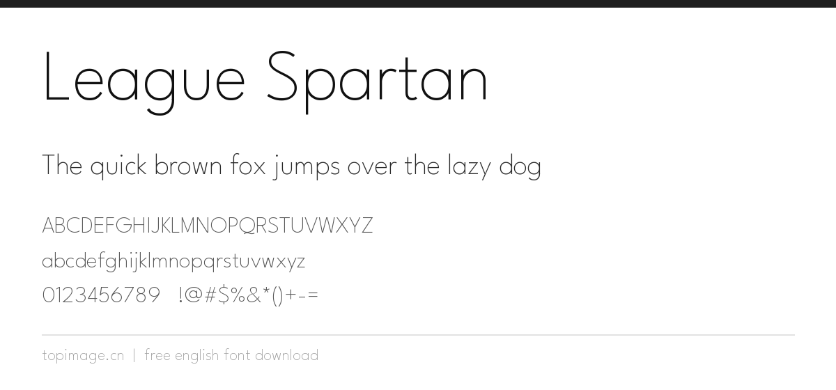 index League Spartan 现代无衬线 英文字体免费下载