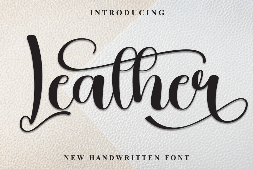 index Leather Calligraphy Script 英文手写 英文字体免费下载