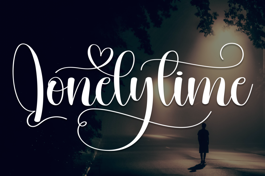 index Lonelytime Calligraphy 英文手写 英文字体免费下载
