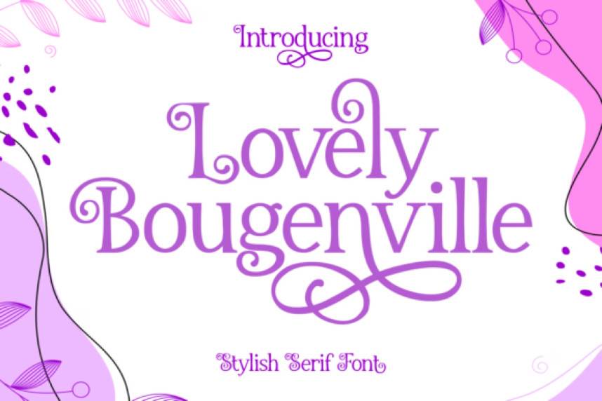 index Lovely Bougenville 英文手写 英文字体免费下载