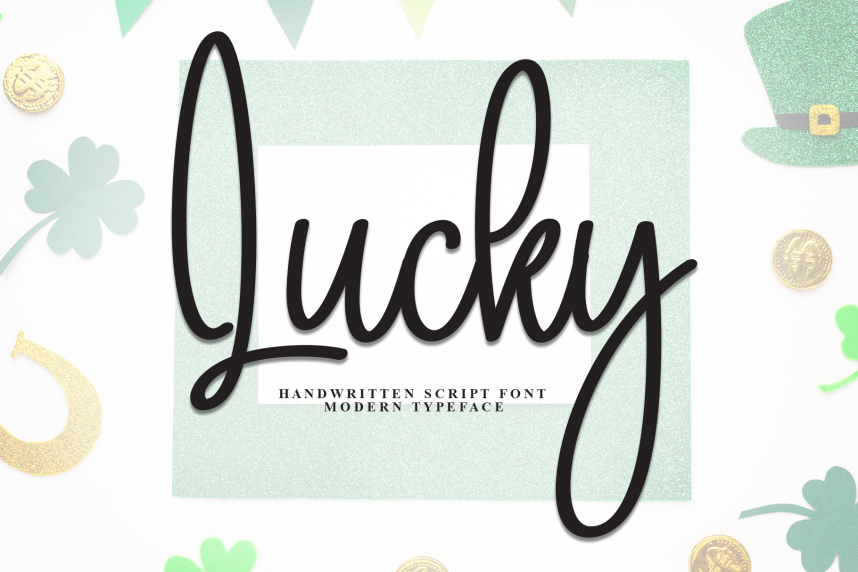 index Lucky Handwritten Script 英文手写 英文字体免费下载