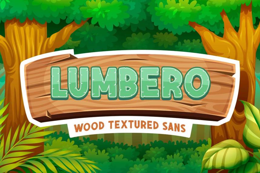 Lumbero – Wood Textured Sans 现代无衬线 英文字体免费下载