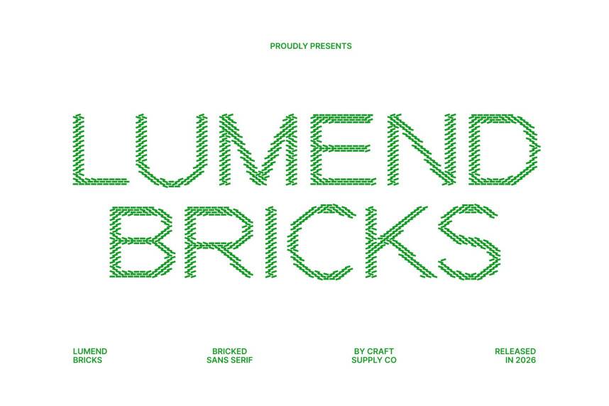 Lumend Bricks 展示字体 英文字体免费下载