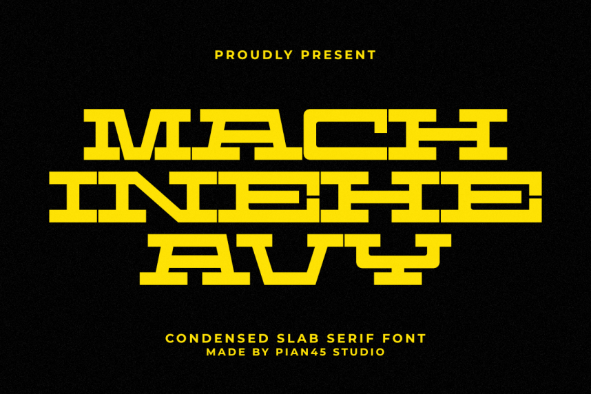 Machine Heavy 衬线字体 英文字体免费下载