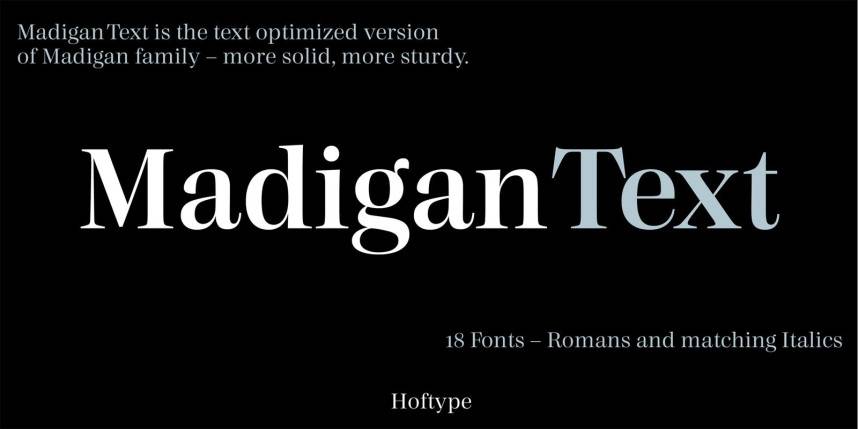 index Madigan Text 衬线字体 英文字体免费下载