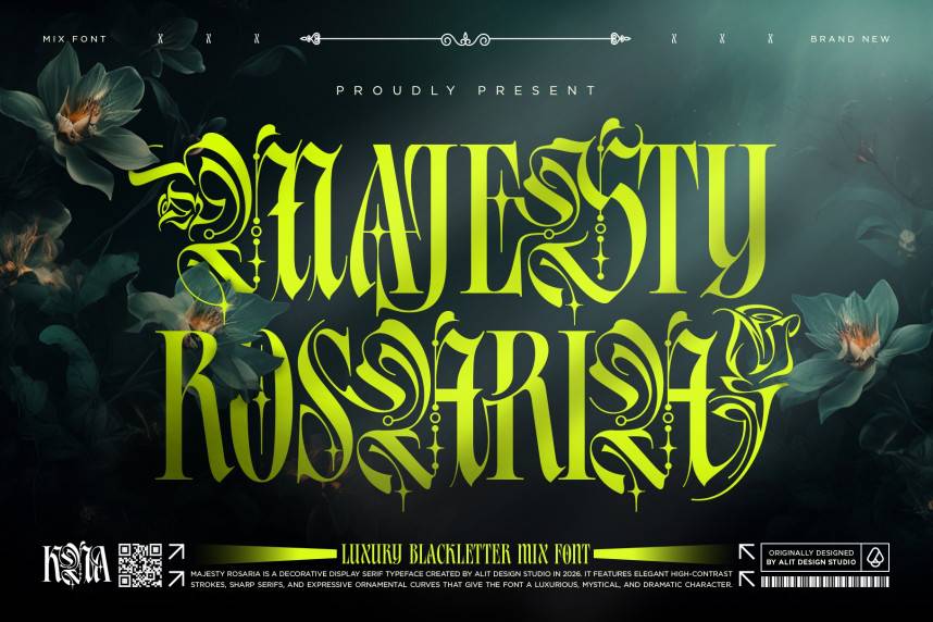 Majesty Rosaria 哥特式 英文字体免费下载