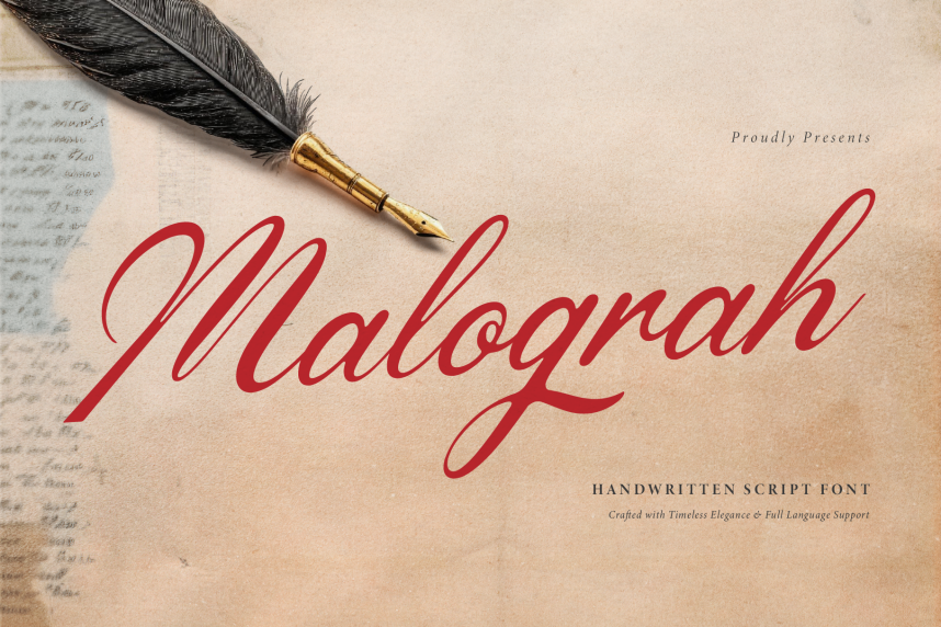 index Malograh | Handwritten Script 英文手写 英文字体免费下载