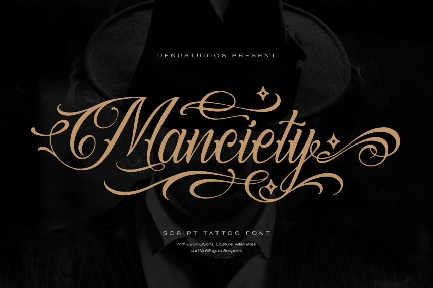 index Manciety | Tattoo Script 哥特式 英文字体免费下载