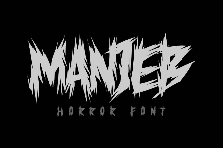 MANJEB Horror 展示字体 英文字体免费下载