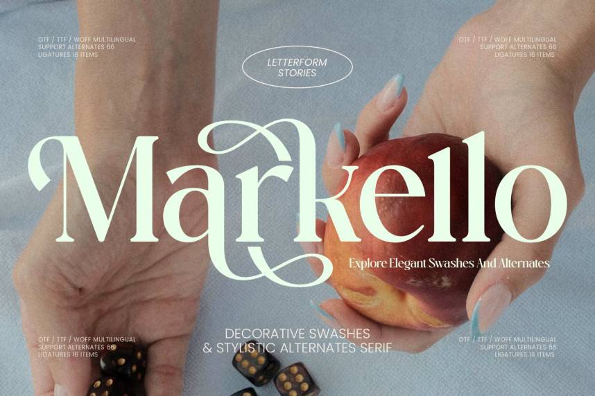 index Markello Decorative Swashes Serif 衬线字体 英文字体免费下载