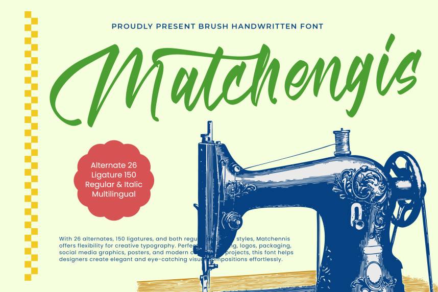 index Matchengis – Brush Handwritten 英文手写 英文字体免费下载