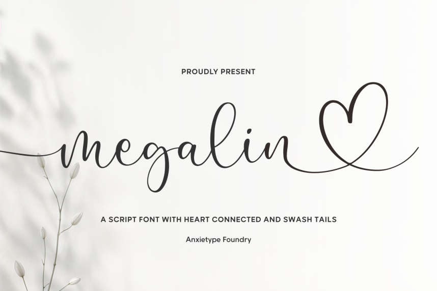 index Megalin – Heart Connect Script 花体英文 英文字体免费下载