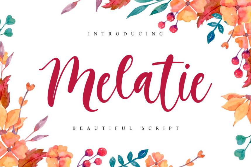 Melatie – Beautiful Script 花体英文 英文字体免费下载