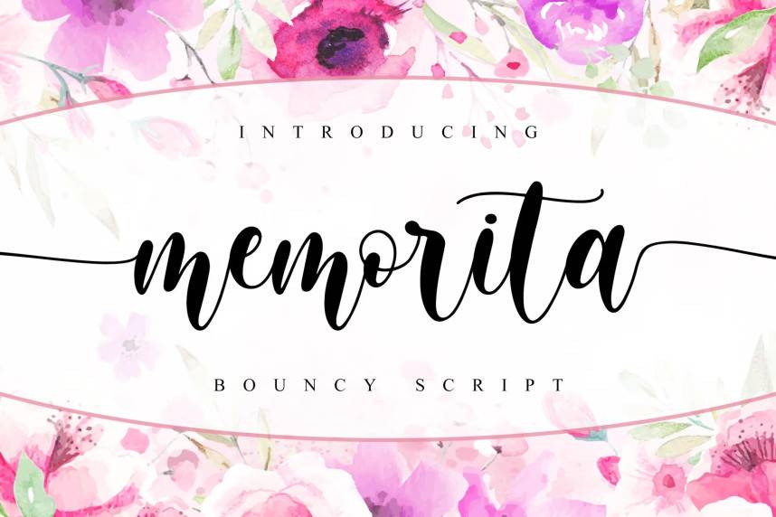 Memorita – Bouncy Script 花体英文 英文字体免费下载