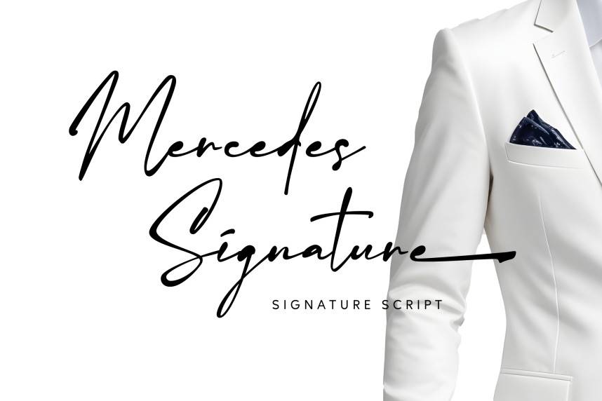 index Mercedes Signature 花体英文 英文字体免费下载