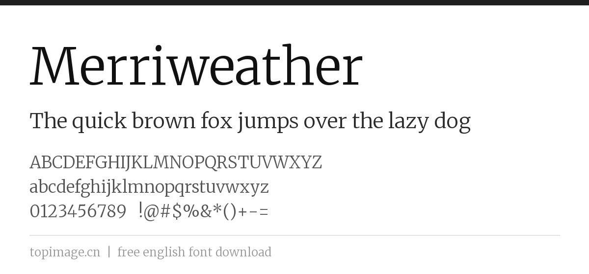 index Merriweather 衬线字体 英文字体免费下载