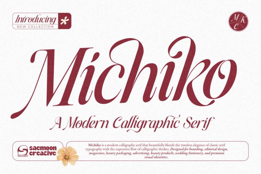 Michiko 英文书法 英文字体免费下载
