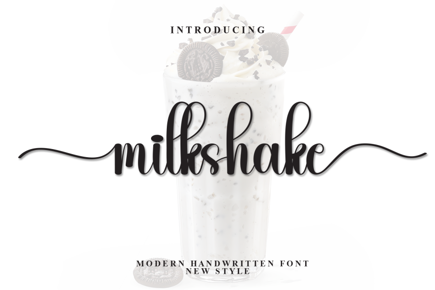 Milkshake Calligraphy 英文手写 英文字体免费下载