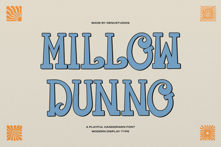 Millow Dunno | Playful Hand Drawn 英文手写 英文字体免费下载
