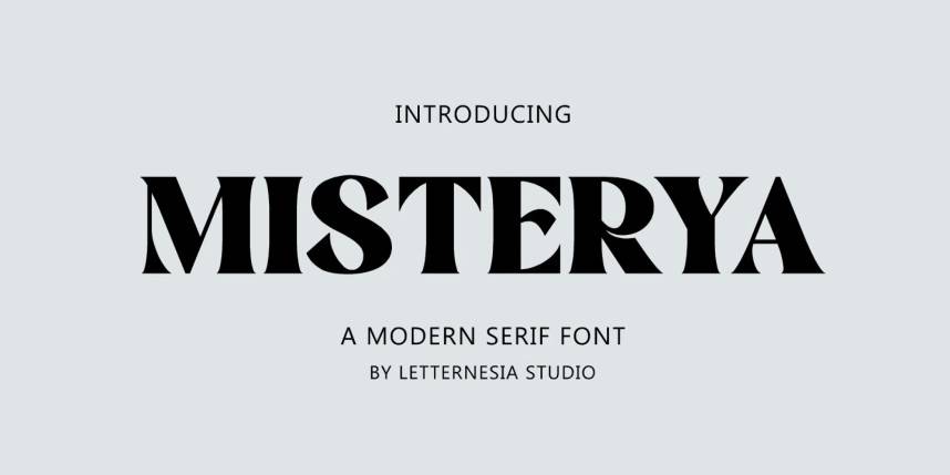 index Misterya 衬线字体 英文字体免费下载