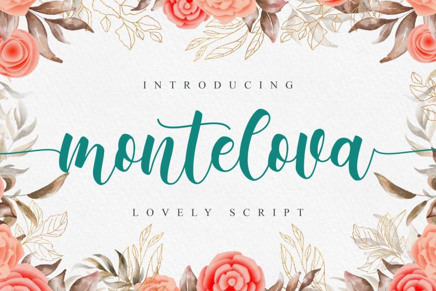 Montelova – Lovely Script 花体英文 英文字体免费下载
