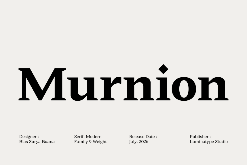 Murnion – Serif 衬线字体 英文字体免费下载