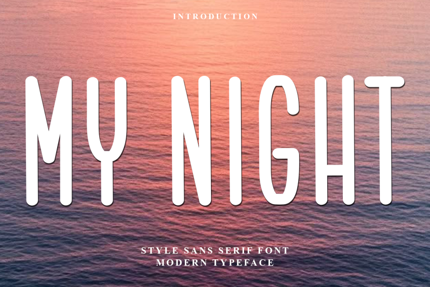 My Night – Simple Sans Serif 展示字体 英文字体免费下载
