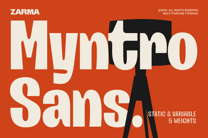 Myntro Sans 现代无衬线 英文字体免费下载