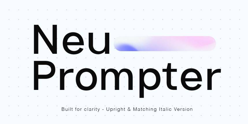 index Neu Prompter Font Family 现代无衬线 英文字体免费下载