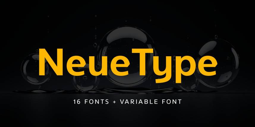 NeueType 现代无衬线 英文字体免费下载