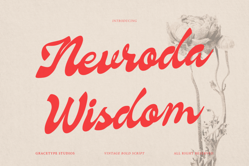 index Nevroda Wisdom | Vintage Bold Script 花体英文 英文字体免费下载